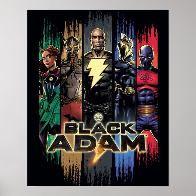 Poster Caractères Adam Noir En Grandes Tailles Graphique (Devant)