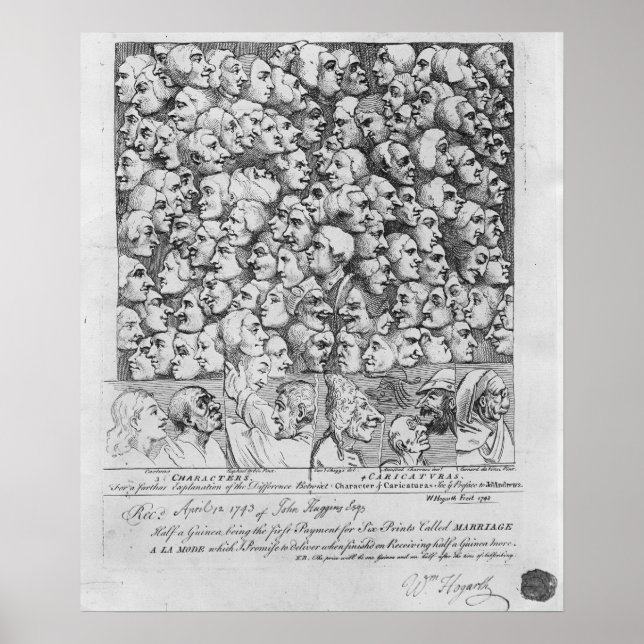 Poster Caractères et caricatures (Devant)