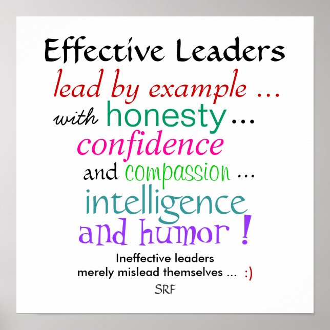 Poster Caractéristiques des leaders efficaces par SRF (Devant)