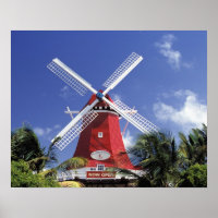 Caraïbes, Aruba. Vieux Moulin, converti en 'Moulin