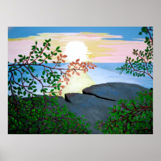 Poster Caraïbes - Coucher de soleil jamaïcain