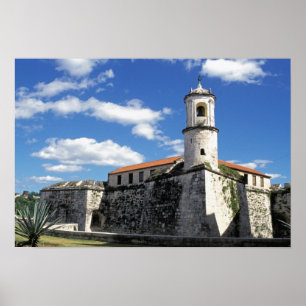 Poster Caraïbes, Cuba, La Havane. La vieille Havane, Cas