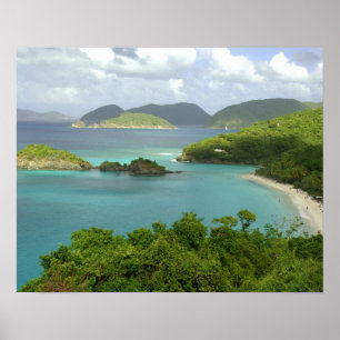 Poster Caraïbes, Îles Vierges américaines, St. John, Trun