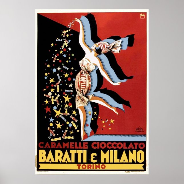 Poster Caramelle Cioccolato, Baratti & Milano, Torin (Devant)