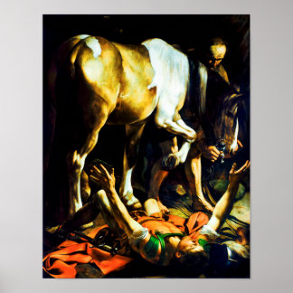 Poster Caravaggio : Conversion sur le chemin de Damas