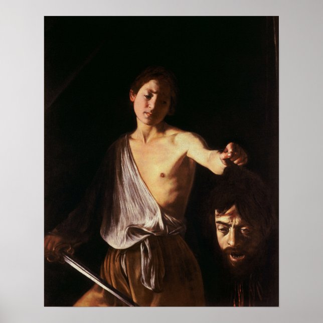 Poster Caravaggio - David Avec La Tête De Goliath 1610 (Devant)