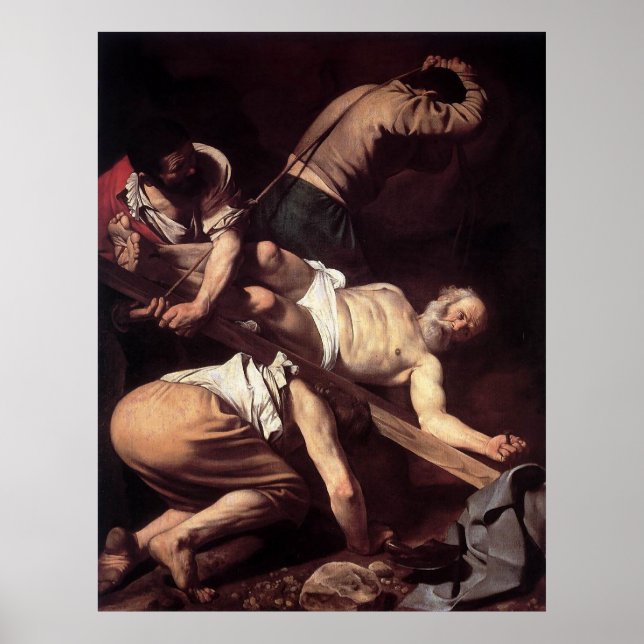 Poster Caravaggio La Crucifixion De Saint Pierre (Devant)