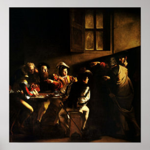 Poster Caravaggio - L'Appel De Saint Matthieu 1600
