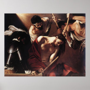 Poster Caravaggio le couronnement avec des épines