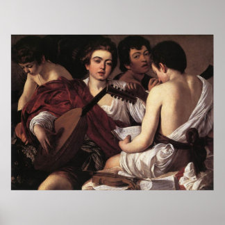 Poster Caravaggio Les Musiciens