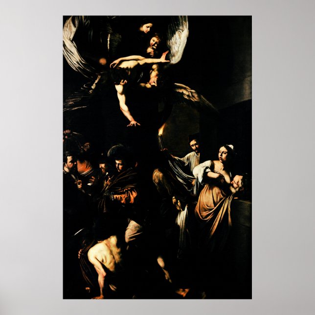 Poster Caravaggio : Les sept oeuvres de la miséricorde (Devant)