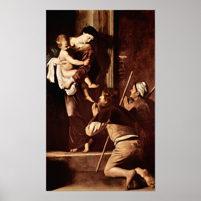 Poster Caravaggio-Madonna des pèlerins (Devant)