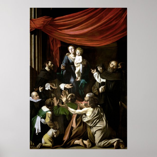 Poster Caravaggio Madonna du Rosaire (Devant)