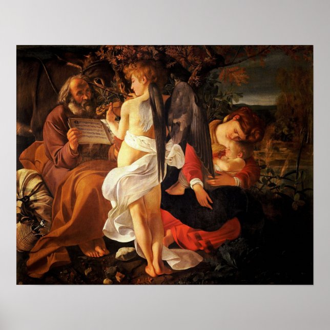 Poster Caravaggio - Repose Sur Le Vol En Egypte 1597 (Devant)
