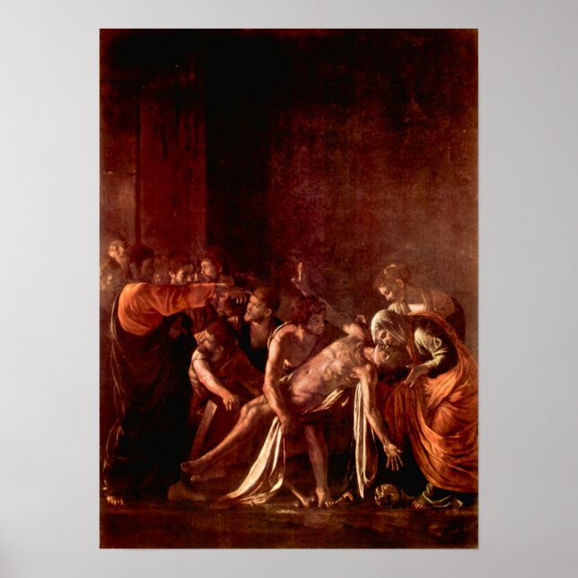 Poster Caravaggio-Résurrection de Lazare (Devant)