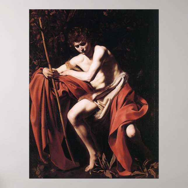 Poster Caravaggio St Jean Le Baptiste (Devant)