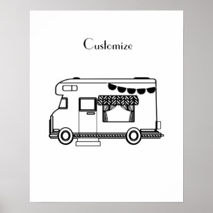 Poster Caravane de camping RV Thunder_Cove
