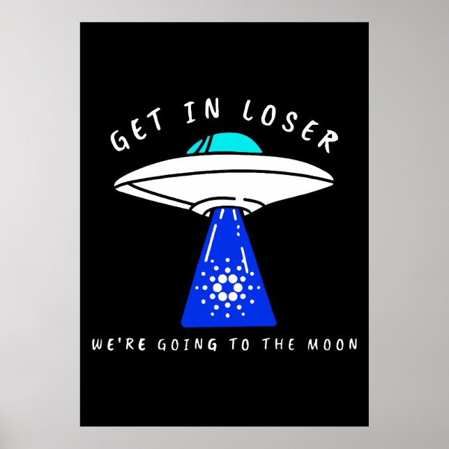 Poster Cardano à la lune - ADA Crypto (Devant)