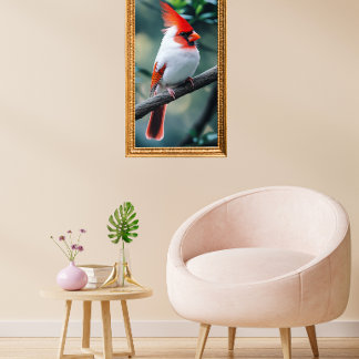 Poster Cardinal leucistique