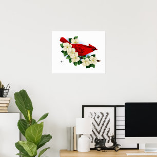 Poster Cardinal rouge du Nord