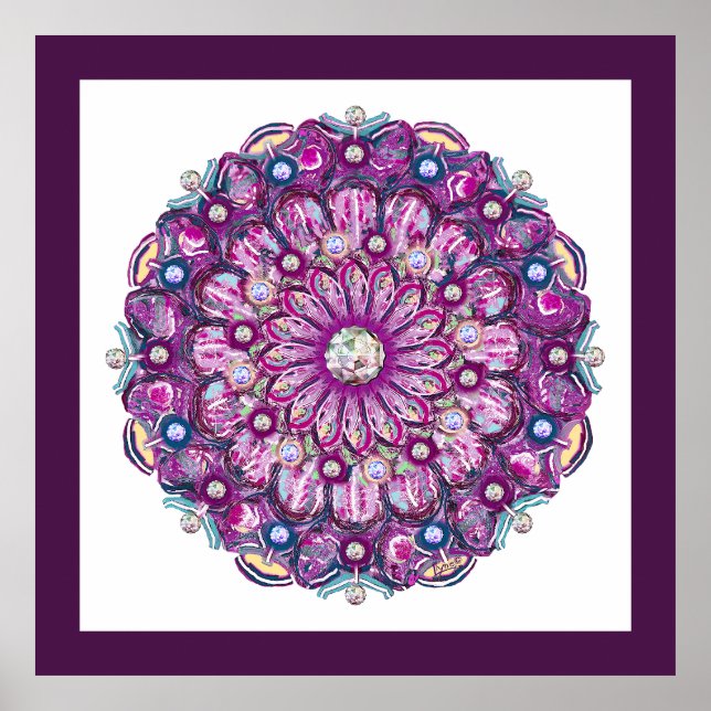 Poster Cardinal rouge Rosace (Devant)