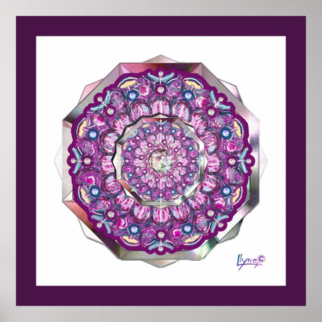 Poster Cardinal rouge Rosace (Devant)