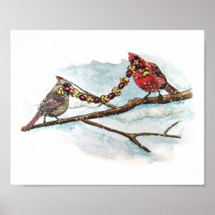 Poster Cardinaux de Noël Imprimer