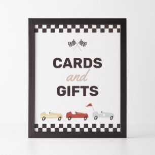 Poster Cards and Gifts Two Fast Race Car Birthday Party