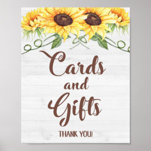 Poster CARDS & GIFTS Sunflowers Party Sign