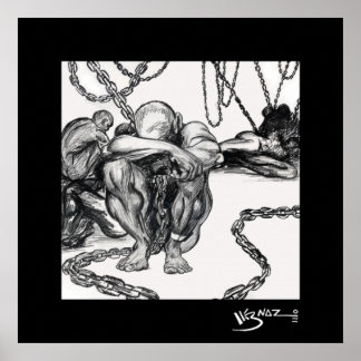 Poster Cargaison - toile d'art noir