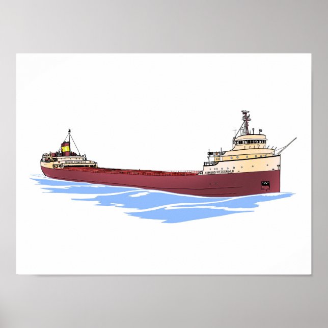 Poster cargo des Grands Lacs Edmund Fitzgerald (Devant)