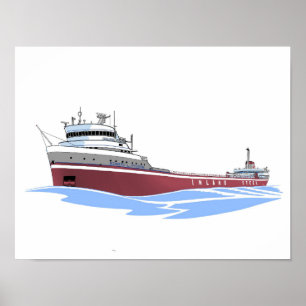 Poster cargo des Grands Lacs Edward L. Ryerson Inland