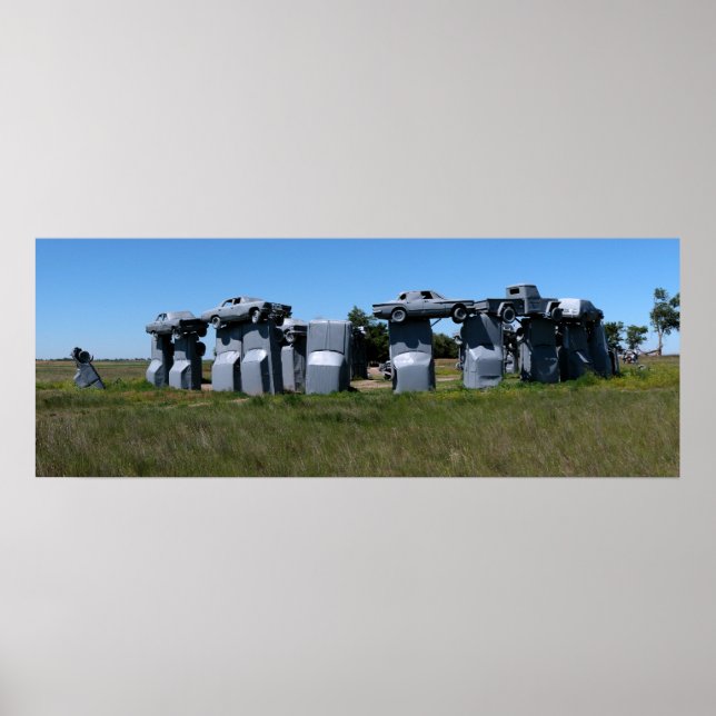 Poster Carhenge, Nebraska Panoramique 1 (Devant)