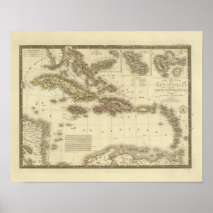 Poster Caribbean Islands and West Indies