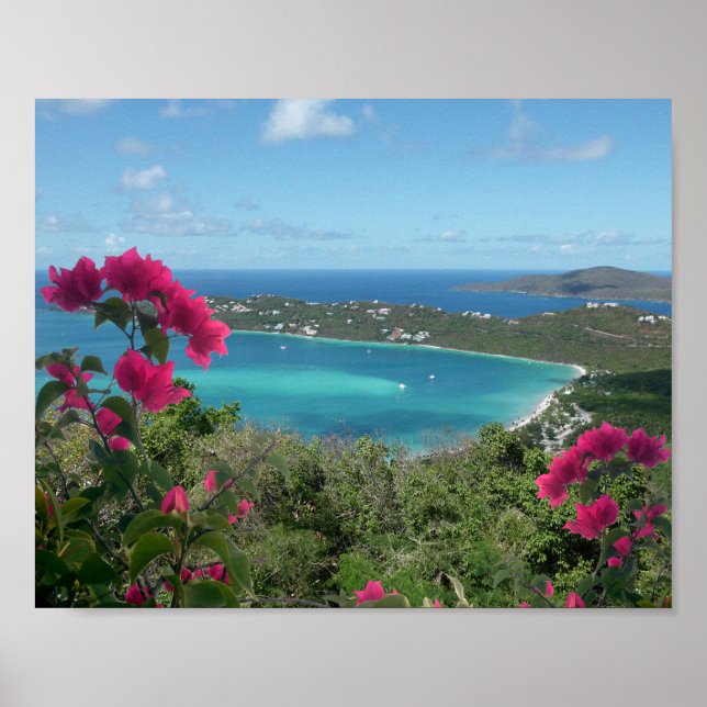 Poster Caribbean Paradise Tropical Beach Photo (Devant)