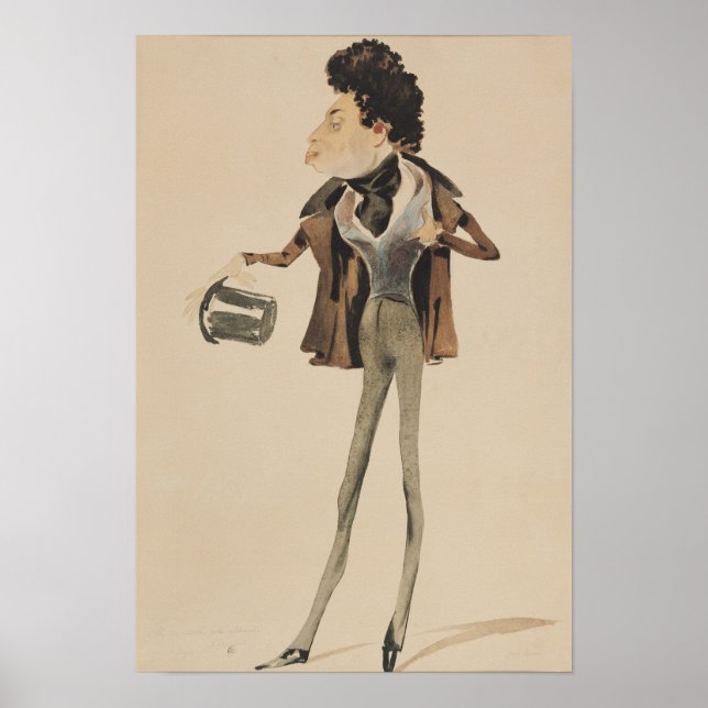 Poster Caricature d'Alexander Dumas Pere (Devant)