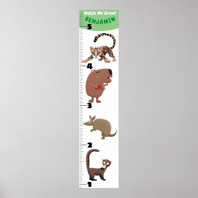 Poster Caricature d'animaux amusants graphique de croissa (Devant)