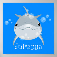 Caricature de bulles de dauphins joyeux