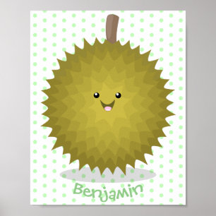 Poster Caricature de durian joyeux