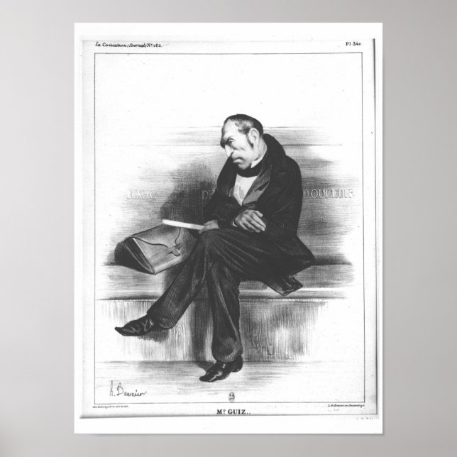Poster Caricature de Francois Guizot, 'La (Devant)