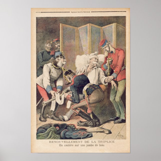 Poster Caricature de la Triple Alliance (Devant)