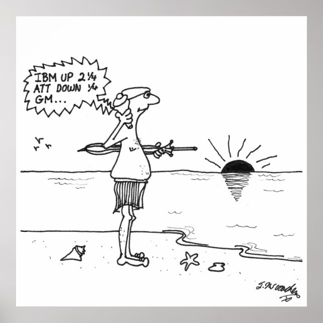 Poster Caricature du marché stock 4013 (Devant)