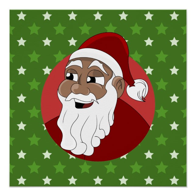 Poster Caricature du Père Noël noir (Devant)