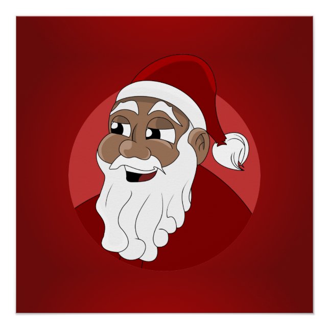 Poster Caricature du Père Noël noir (Devant)