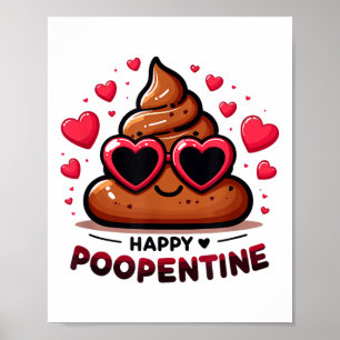 Poster Caricature en poopentine Love Poop Valentines