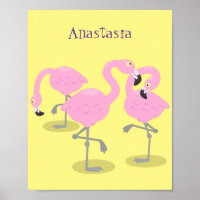 Caricature en trio flamand rose mou