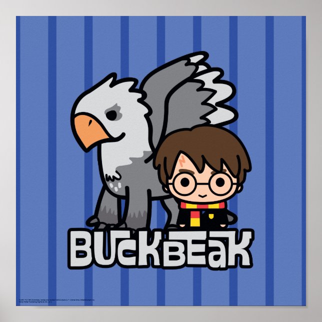 Poster Caricature Harry Potter et Buckbeak (Devant)