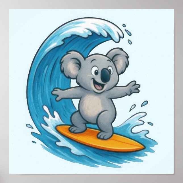 Poster Caricature Koala Bear (Devant)