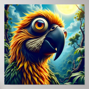 Poster Caricature Macaw