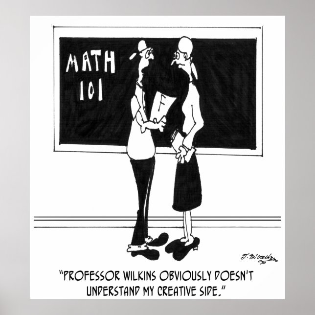 Poster Caricature mathématique 6838 (Devant)